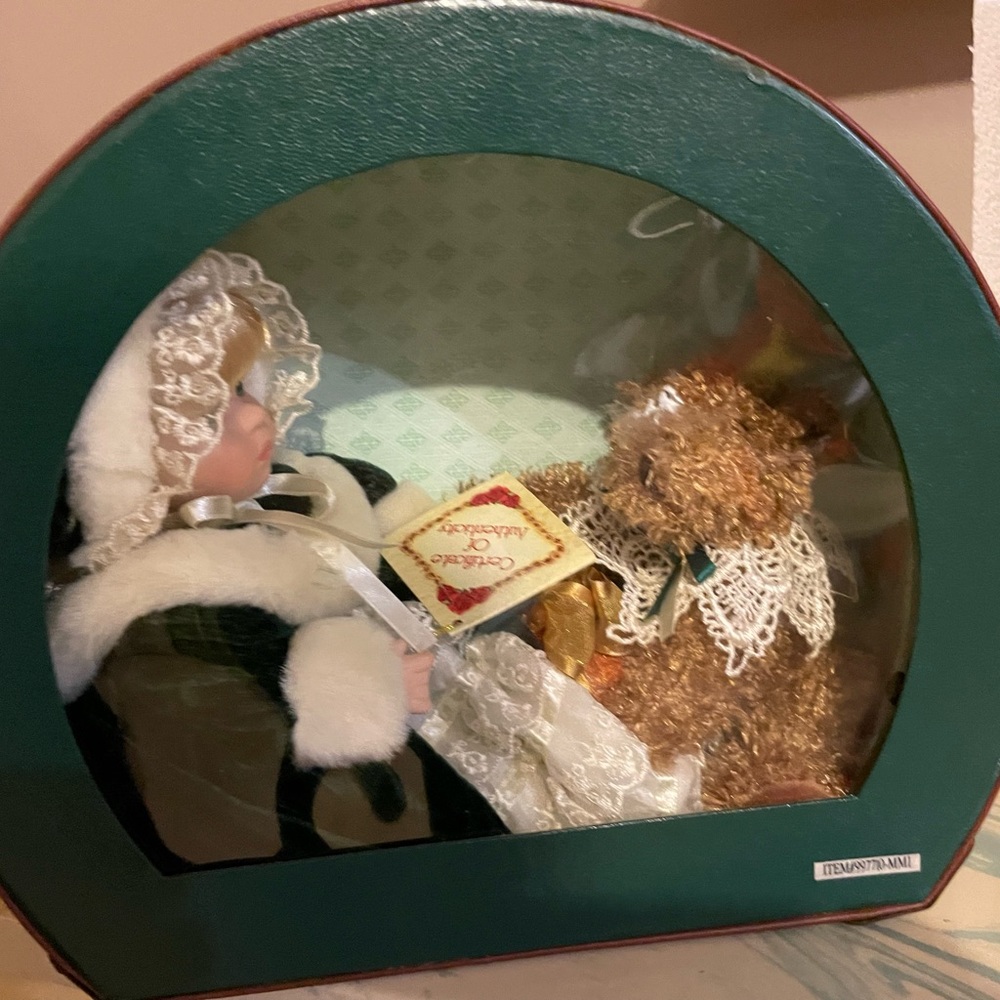 Holiday Doll and Bear gift set